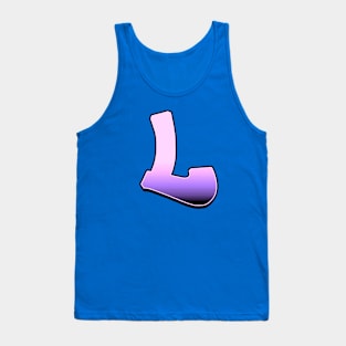 Letter L - Pink fade Tank Top